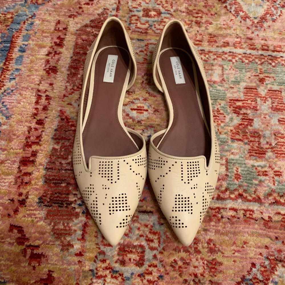 Beautiful Laser Cut Nude Flats from Cole Haan